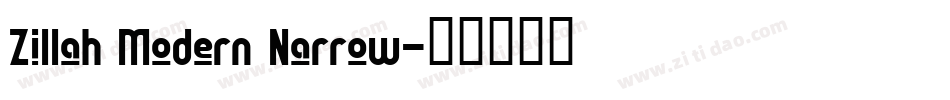 Zillah Modern Narrow字体转换